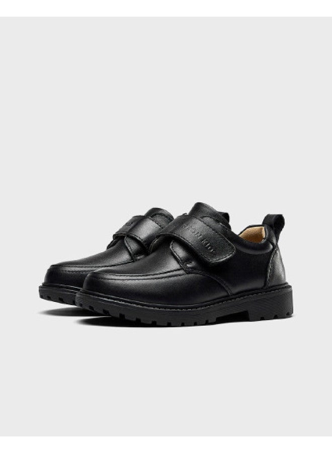 YEARCON Top Grain Leather】formal Performance Shoes For Boys, Children's Black Leather Dress Shoes, Versatile School Season Campus Ceremonial Performance Shoes - Image 1