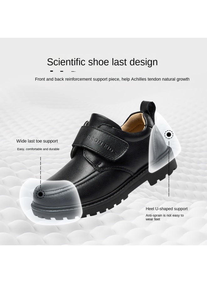 YEARCON Top Grain Leather】formal Performance Shoes For Boys, Children's Black Leather Dress Shoes, Versatile School Season Campus Ceremonial Performance Shoes - Image 5