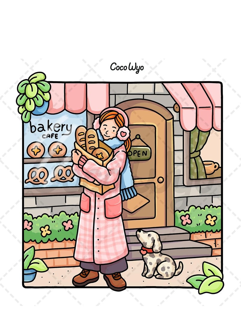 عام لحظات الفتاة: كتاب تلوين للكبار والمراهقين - أنشطة يومية لطيفة ومريحة، رسوم تأملية | فن علاجي مُهدئ للقلق، مجموعة مساحات مريحة (تلوين) - Image 4