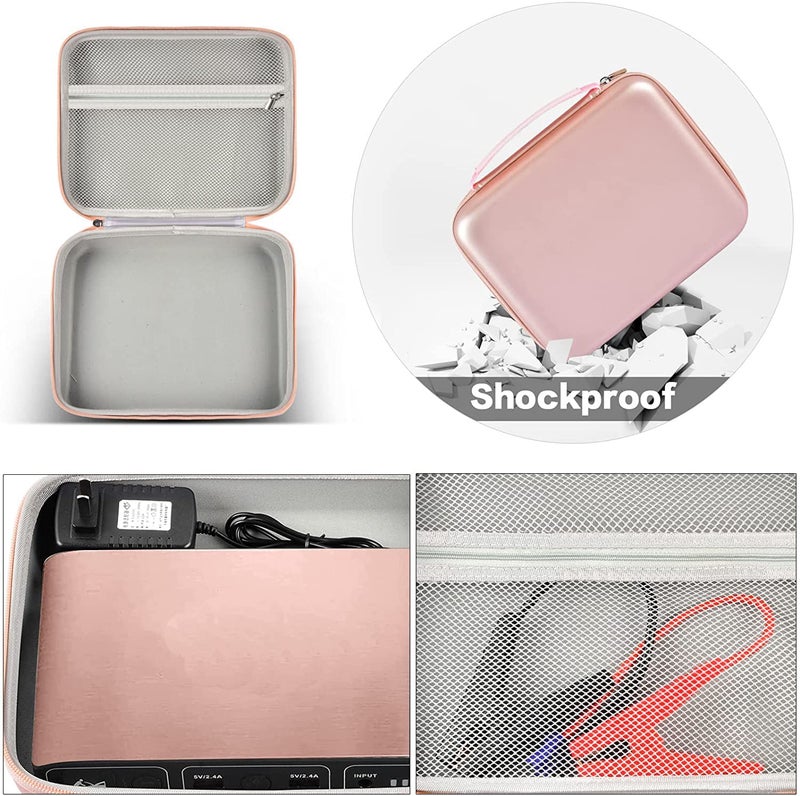 GWCASE Case Compatible with Halo Bolt Air 58830/ 57720/ Air+ 55500/ for ACDC Max Emergency Power Kit Car Jump Starter with Tire Pump. Car Charger Power Bank Holder for Battery Jump Starters -Pink (Box Only) - Image 4
