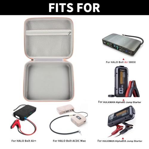 GWCASE Case Compatible with Halo Bolt Air 58830/ 57720/ Air+ 55500/ for ACDC Max Emergency Power Kit Car Jump Starter with Tire Pump. Car Charger Power Bank Holder for Battery Jump Starters -Pink (Box Only) - Image 2
