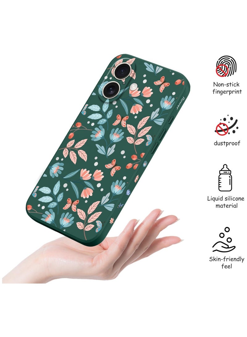 for iPhone 16 Plus Case Anti Scratch Microfiber Lining Phone Cover Silicone Ultra Slim Case for iPhone 16 Plus 6.7 inch-Leaf Green - Image 5