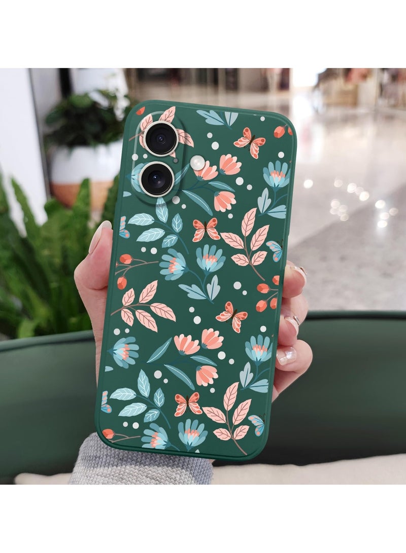 for iPhone 16 Plus Case Anti Scratch Microfiber Lining Phone Cover Silicone Ultra Slim Case for iPhone 16 Plus 6.7 inch-Leaf Green - Image 4