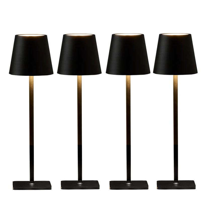 LamparaDecor 4 Pack Led Cordless Table LampsWireless Rechargeable Lamps Bulk of 4Waterproof Outdoor Table Lamp for PatioRestaurantDinner Dining Desk Top LightsKitchen Countertop Value Pack of 4Multiple Set - Image 2