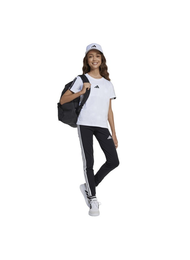 Adidas Jg 3S Tee 160 White Training T-Shirts For Junior 7-8Y - Image 5
