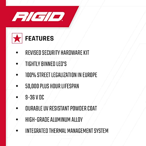 Rigid Industries 20541 Black Back-Up Light Kit (Ignite LED Diffused, Surface Mount) - Image 3