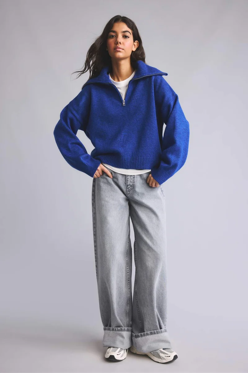 ديفاكتو Regular Fit Half Turtleneck Pullover