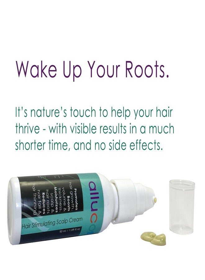 ALLUCOS Hair Growth Stimulating Scalp Cream - Enriched with Brahmi, Tulasi & Peppermint | Nourishes Scalp, Strengthens Roots & Promotes Thicker Hair - 50 ML (Pack of 1) - Image 4
