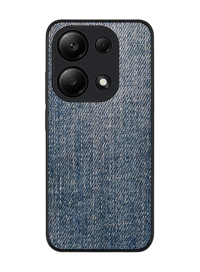 Stylizedd Rugged Black Edge Case for Xiaomi Redmi Note 13 Pro 4G / Xiaomi Poco M6 Pro 4G, Slim fit Case Thin Cover -  Dark Denim Print - Image 1