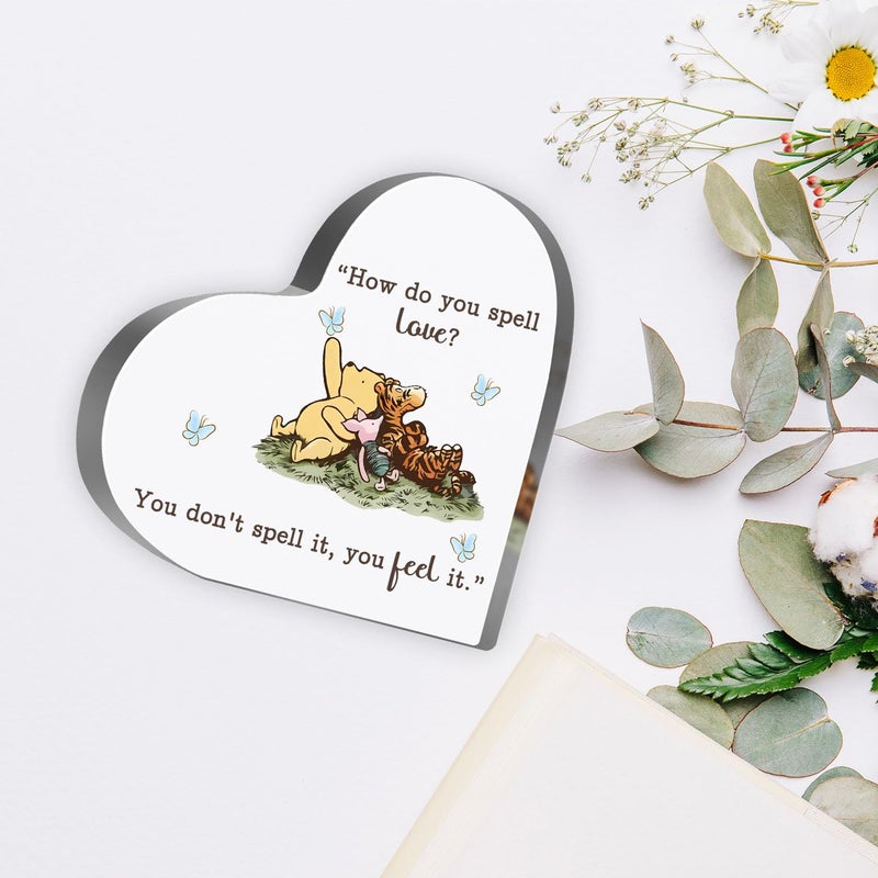 MUNLICAR Winnie Friendship Keepsake Acrylic, Thank You Appreciation Gifts for Women, Friendship Gifts for Friends Sister Besties BFF Birthday, Desk Home Winnie Decor Sign Plaque - Image 3