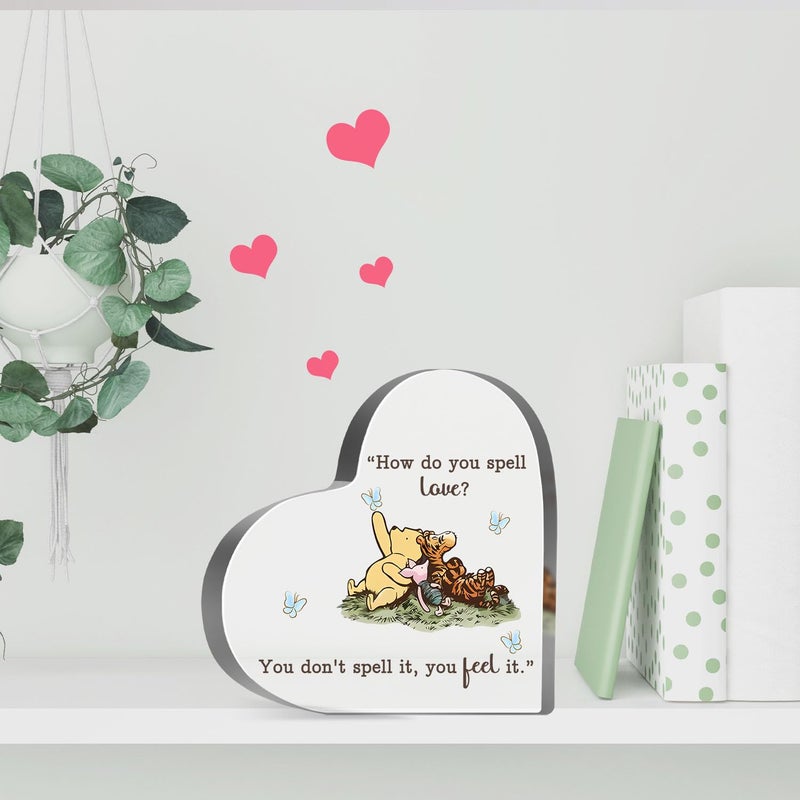 MUNLICAR Winnie Friendship Keepsake Acrylic, Thank You Appreciation Gifts for Women, Friendship Gifts for Friends Sister Besties BFF Birthday, Desk Home Winnie Decor Sign Plaque - Image 4
