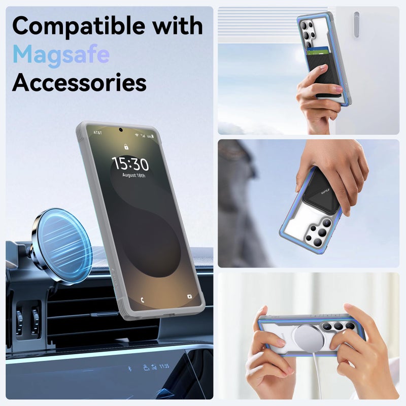 RAPTIC for S25 Ultra Case 6.9 Inch, Shield Case Compatible with MagSafe, [13FT Mil-Grade Drop Protection], Durable Anodized Shockproof Aluminum Frame Slim Samsung Galaxy S25 Ultra Case, Iridescent - Image 5