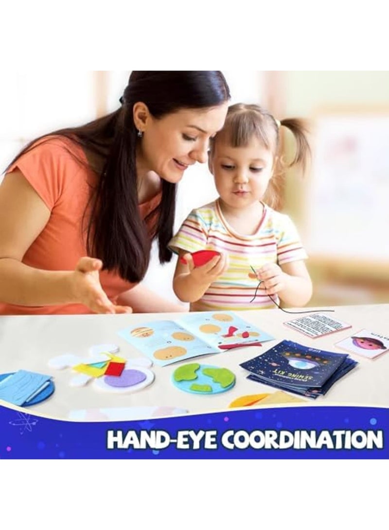 SYOSI Solar System Sewing Kit for Kids, Beginner Felt Craft Kits with DIY Activity, Educational and Fun Craft Set for Ages 8-12, Includes All Materials for Creating Planet Plushies - Image 2