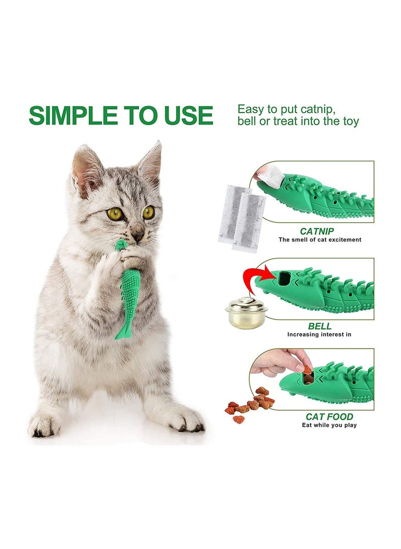 SYOSI - Cat Catnip Toys Interactive Toothbrush Chew Toy for Kitten Kitty Cats Teeth Cleaning Dental Care Crayfish Shape Pet - Image 1