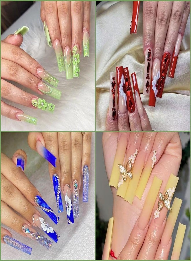 AITRAI 500 Pcs Square Nail Tips, AITRAI Long Nail Tips for Acrylic Nails Professional False Clear Acrylic Nail Kit with Glue, Adhesive Tabs Nail Clipper Files for Art DIY - Image 3