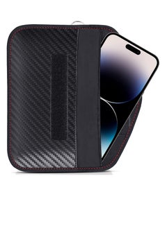 Excefore Faraday Pouch for Phones and Car Keys, Anti-Tracking Mobile Phone Case, Car Key Signal Blocker Wallet, Smartphone Electronic Devices Anti-Tracking Wallet (Black)  - Image 1