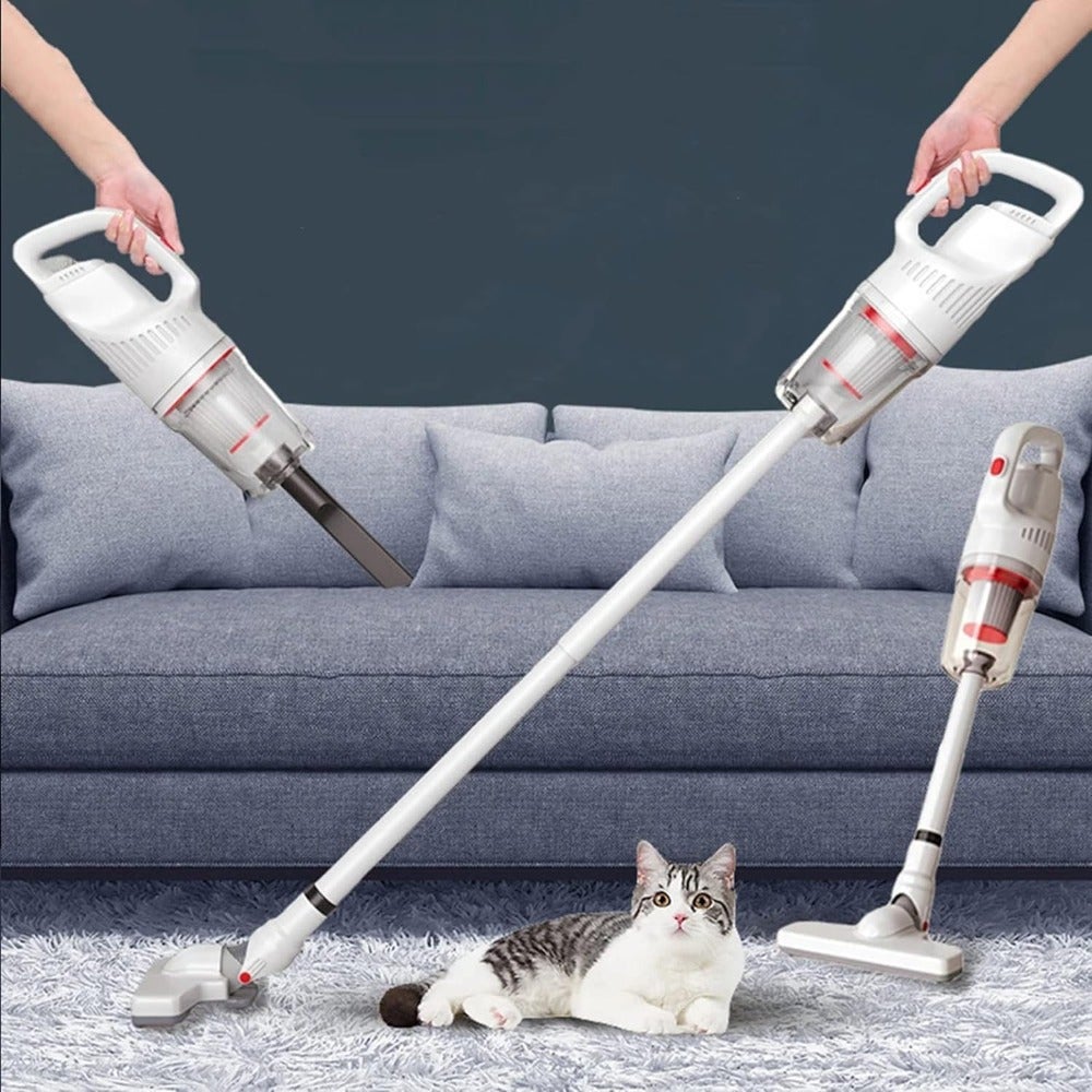 Cordless Vacuum Cleaner, Vacuum Cleaner Cordless with 12Kpa Powerful Suction, Lightweight Portable Handheld Vacuum Cleaner USB Rechargeable Wet/Dry Car Handheld Vacuum for Pet Hair, Home and Office