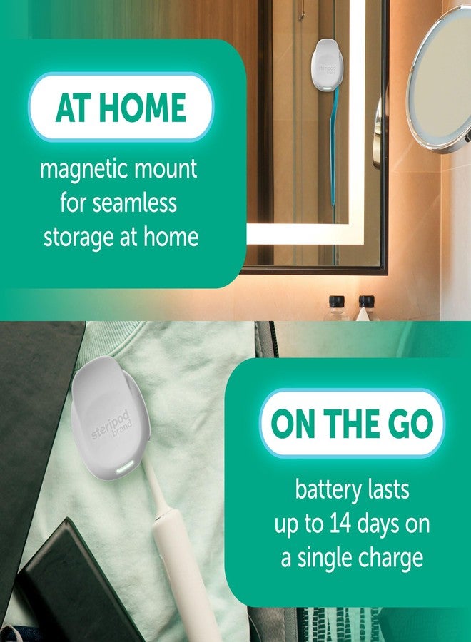 Steripod مشبك معقم فرشاة الأسنان المحمول من ستيريبود، يعمل بالأشعة فوق البنفسجية، قابل لإعادة الشحن، لؤلؤي، 1 قطعة - Image 4