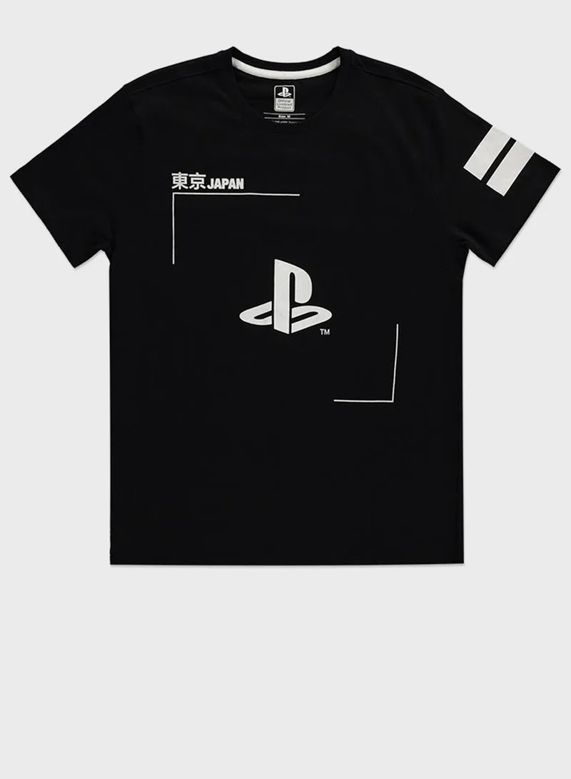 DIFUZED Playstation Logo Crew Neck T-Shirt