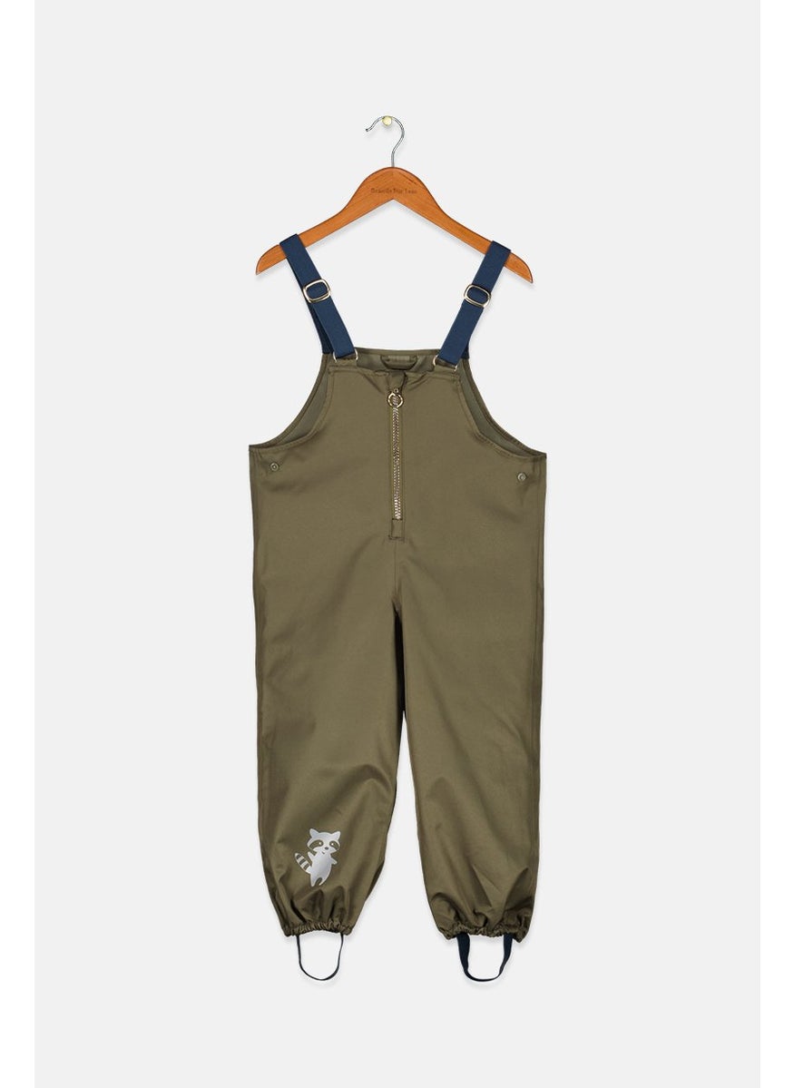 Tchibo Toddlers Boy Solid Rain Pants, Olive  - Image 1