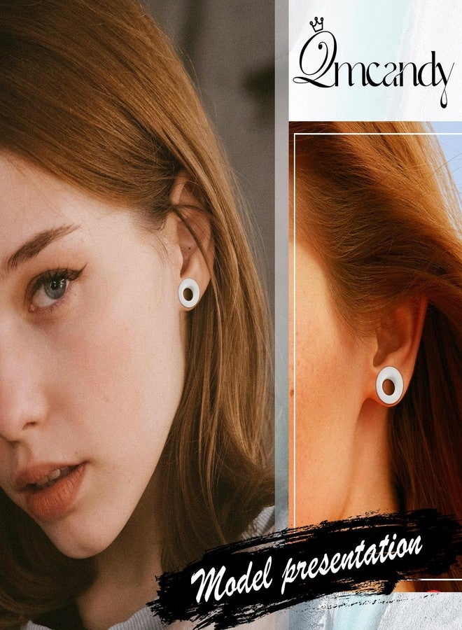 Qmcandy 8PCS Thick Silicone Ear Gauges Flexible Big Flare Ear Tunnels Plugs Stretchers Ear Piercing Jewelry for Women Men 2g-1" - Image 5