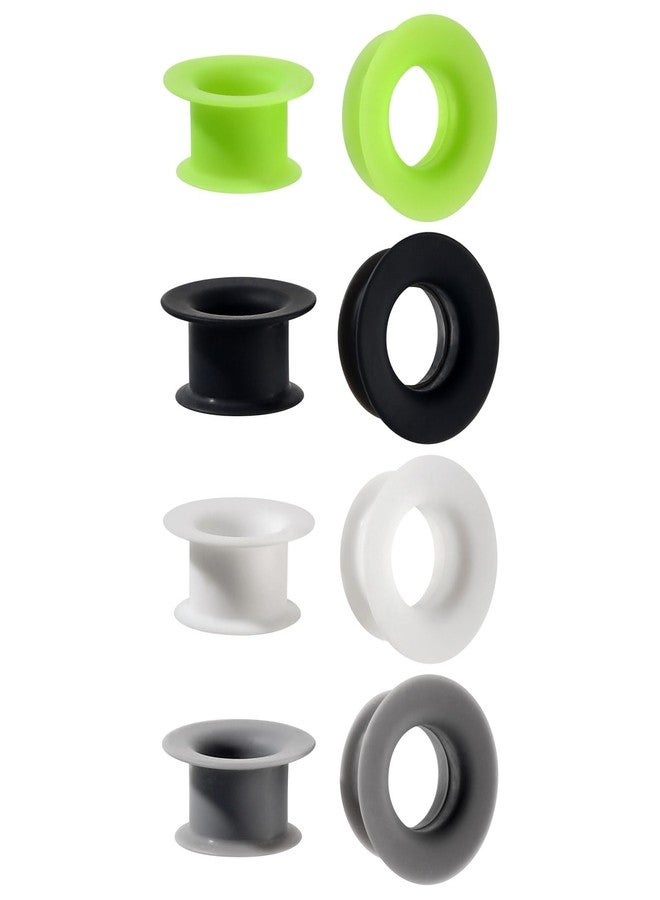 Qmcandy 8PCS Thick Silicone Ear Gauges Flexible Big Flare Ear Tunnels Plugs Stretchers Ear Piercing Jewelry for Women Men 2g-1" - Image 1