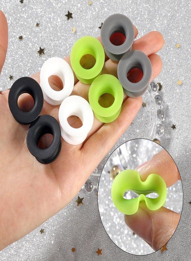 Qmcandy 8PCS Thick Silicone Ear Gauges Flexible Big Flare Ear Tunnels Plugs Stretchers Ear Piercing Jewelry for Women Men 2g-1" - Image 2