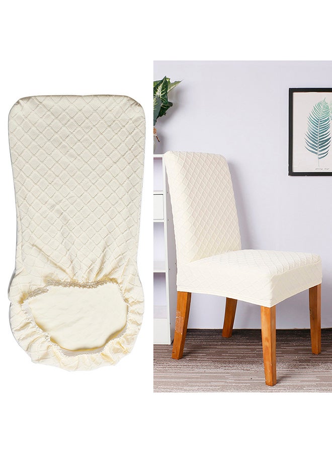 Alyashmac Stretchable Dining Chair Slipcover White 12X1X12centimeter - Image 3