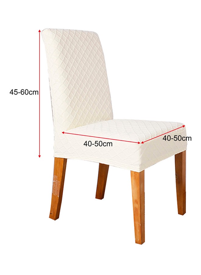 Alyashmac Stretchable Dining Chair Slipcover White 12X1X12centimeter - Image 5