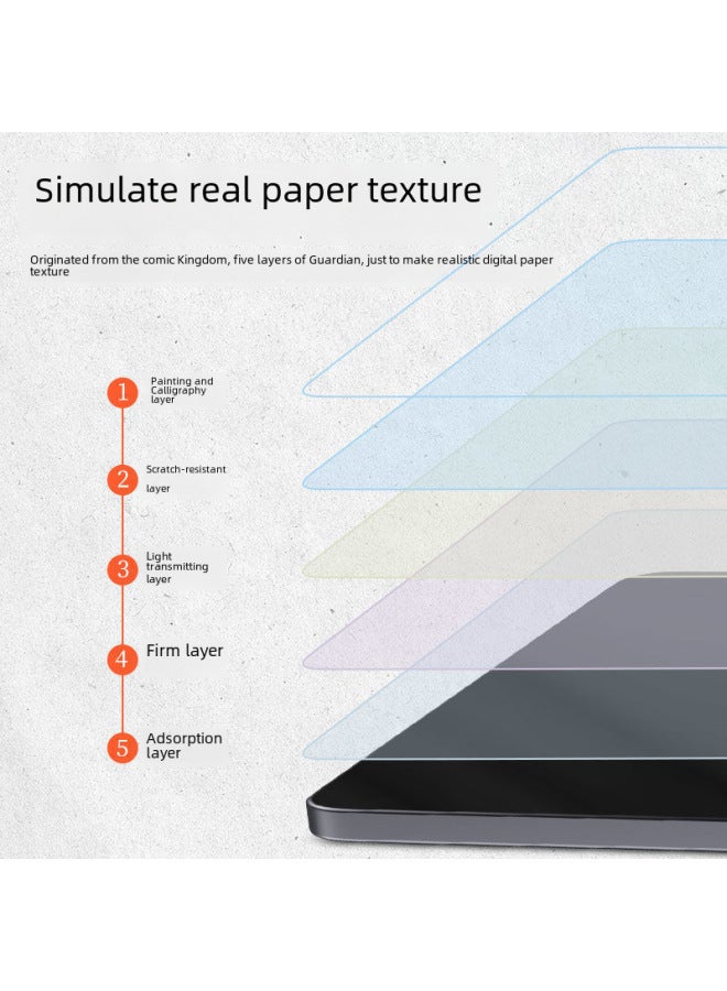 Suitable For Ipad Magnetic Paper Film Ipad2020 Pro11 Inch Air4/3 Handwritten 2018 Painting Mini567-Color:Tempered Paper Film-Dimensions:Ipad Pro 2024( 11inch ) - Image 3