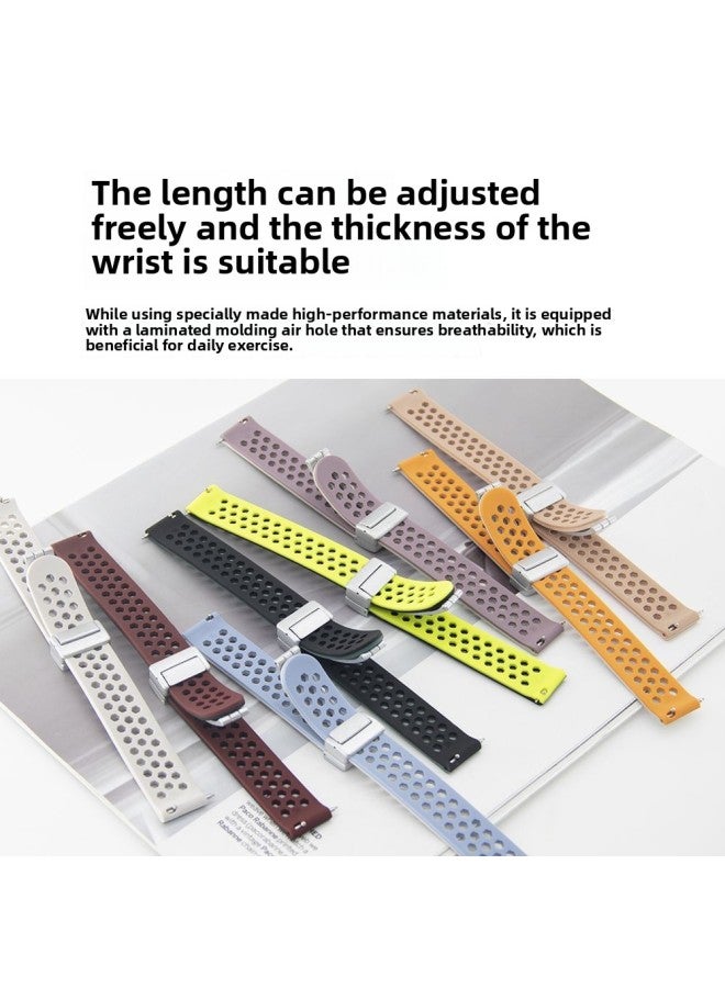 Loquat For Huawei B3/b6/b7 Bracelet Strap Wristband KeepB4 Smart Sports Magnetic Silicone 16mm Non-original-Color:Starlight Blue Magnetic Suction  - Image 5