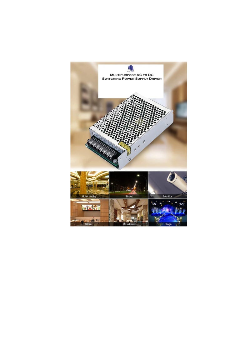 Multipurpose AC to DC Switching Power Supply Driver, LED Driver Transformers/Camera Power Supply/LED Strip Switch Driver (24V, 10A)
