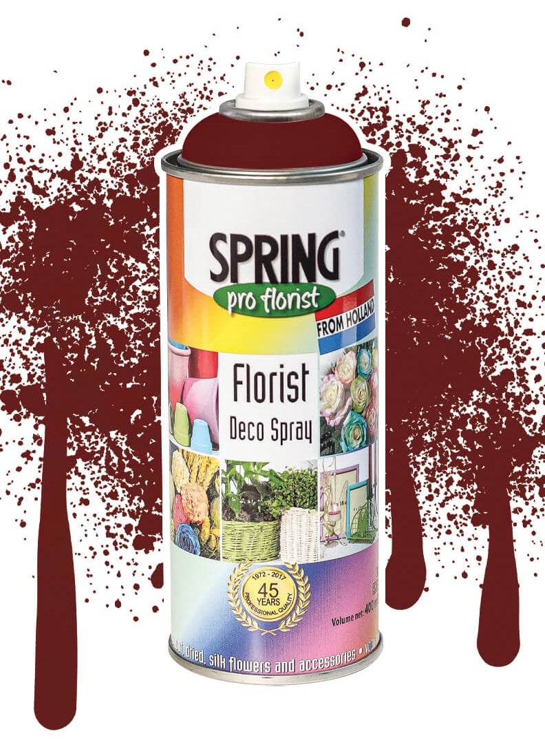 SPRING Spring Color Spray Holiday Red, 400ml, High-Quality Floral Spray for Fresh or Artificial Flowers 