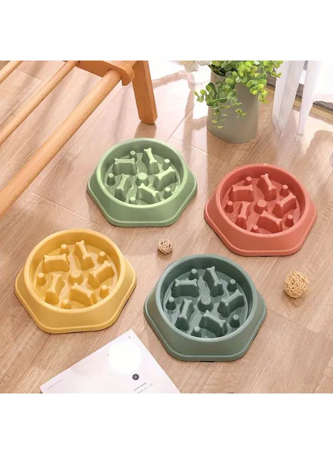 Small Green Anti Choke Slow Feeder Dog Bowl Non Slip Pet Food Bowl For Healthy Eating - Image 1