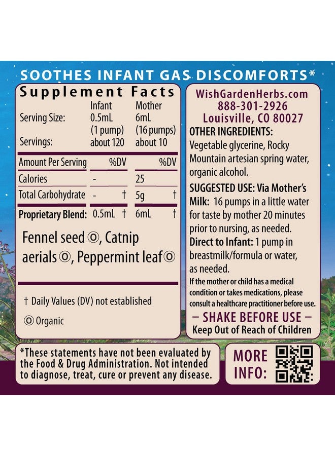 WishGarden Herbs Colic Ease for Infants - Natural Herbal Colic Relief for Newborns, Infant Gas Relief Drops Soothes Baby Gas Bubbles Quickly, More Effective Than Gripe Water for Infants, 2oz Drops - Image 2