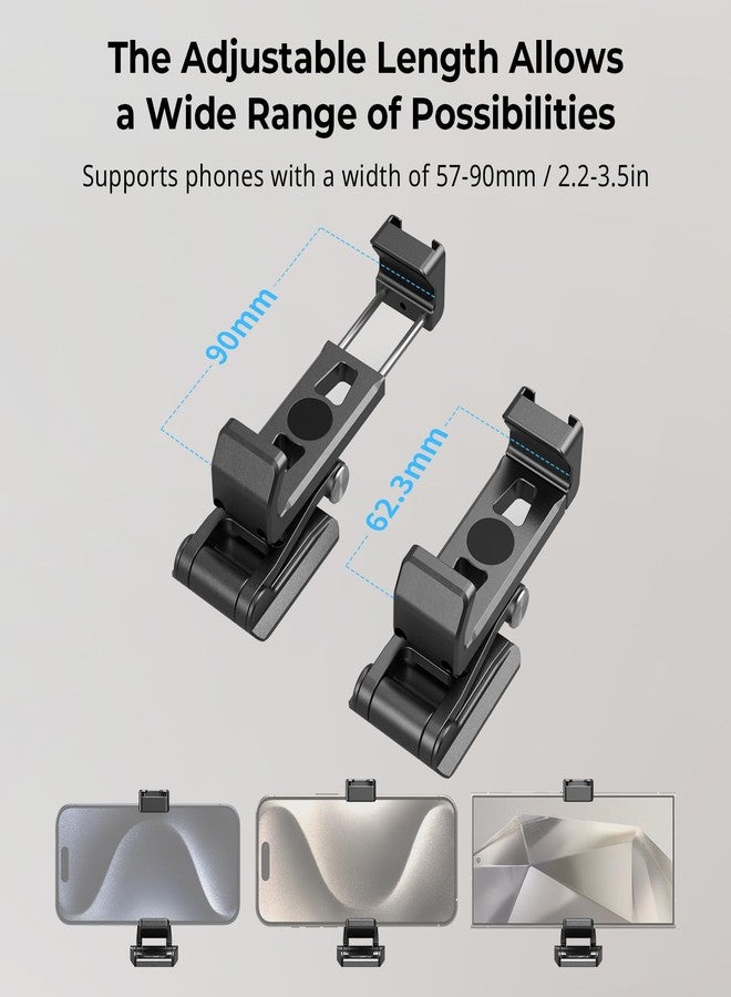 SMALLRIG Metal Phone Tripod Mount, Cell Phone Mount with Quick Release Adapter for Arca-Swiss, Multifunctional Phone Holder for Arca-Type Tripod, for DJI RS 3 Mini Stabilizer, for iPhone 17 16-4611 - Image 2