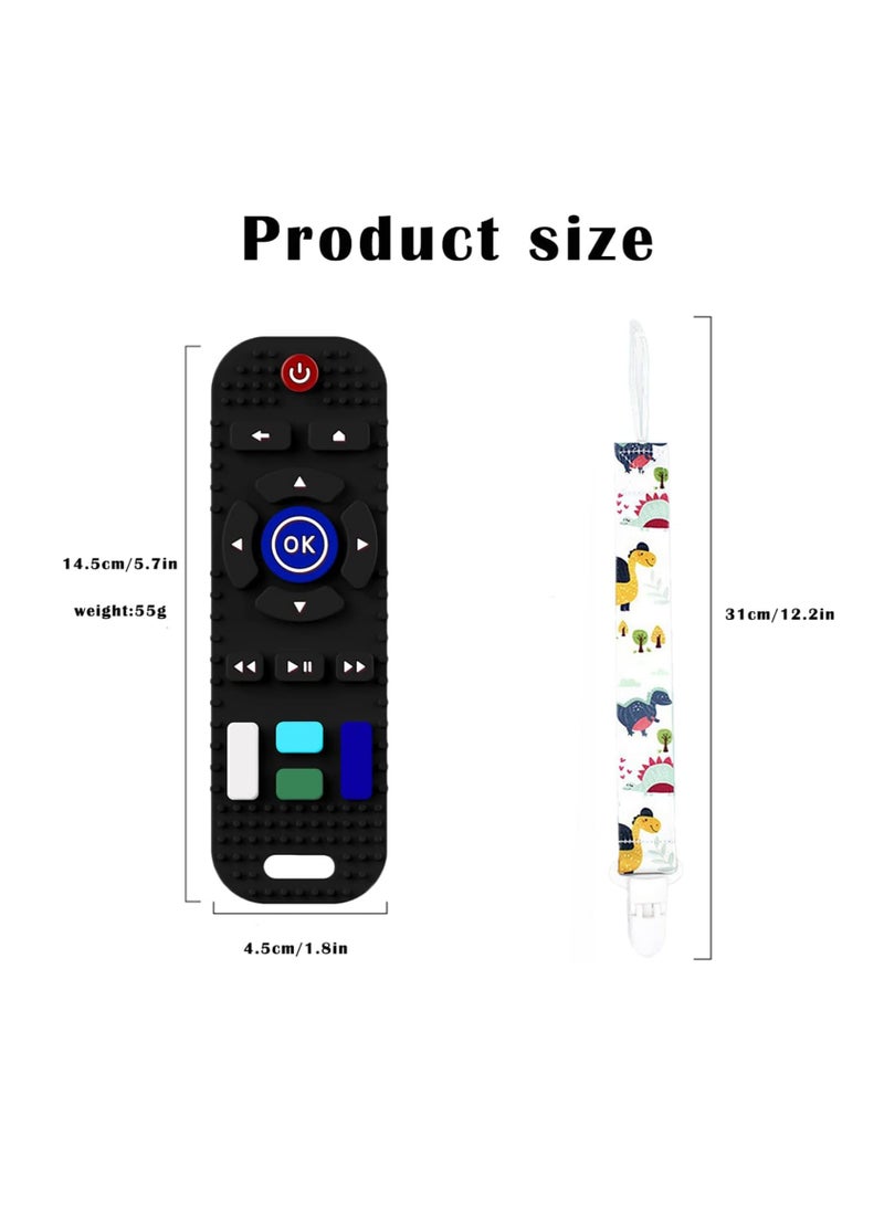 Baby Teething Toys, Remote Control Shape Teething Toys, Silicone Soft-Textured Teether