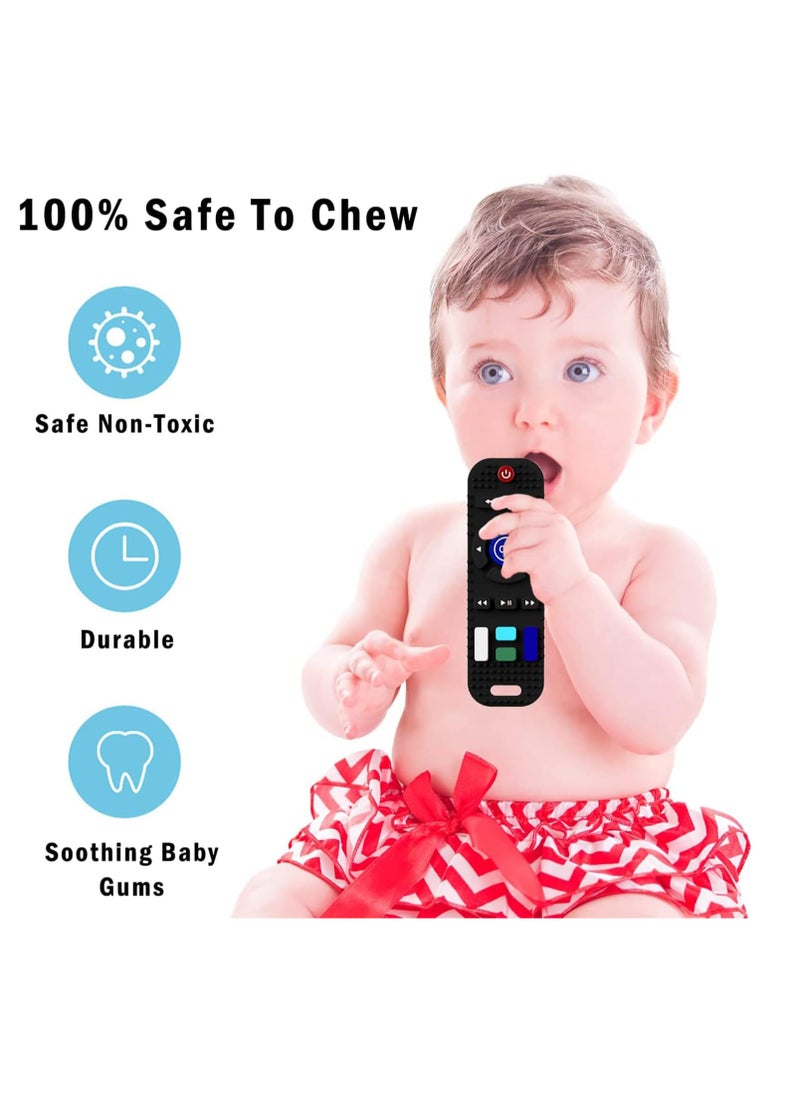 Baby Teething Toys, Remote Control Shape Teething Toys, Silicone Soft-Textured Teether