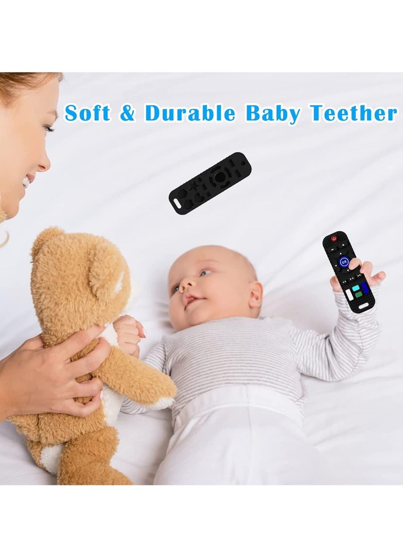 Baby Teething Toys, Remote Control Shape Teething Toys, Silicone Soft-Textured Teether
