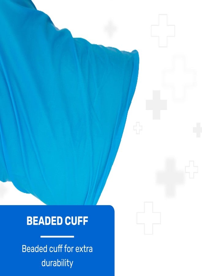 Well Before Vinyl Exam Gloves - Powder-Free, Latex-Free, Disposable Gloves for Medical, Food Prep, Cleaning and more - Small Blue (Pack of 100) - Image 5