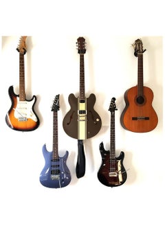 ELIKLIV 3 Guitar Wall Mounts, Metal Guitar Black Shape, Rugged, Non-Slip Design, Compatible with Multiple Instruments, Easy to Install.  - Image 5