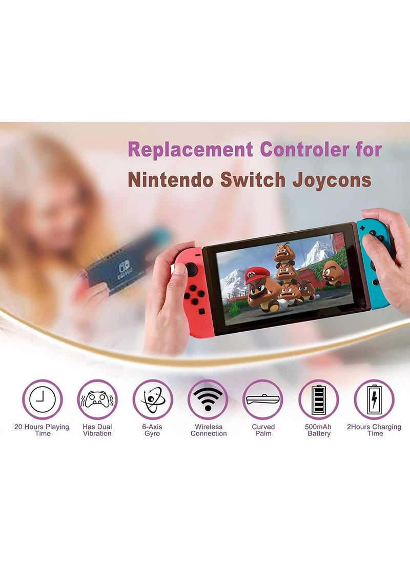 Verci - Controller Compatible with Nintendo Switch/Lite/OLED, Wireless Controllers Support Dual Vibration/Wake-up/Motion Control - Image 1