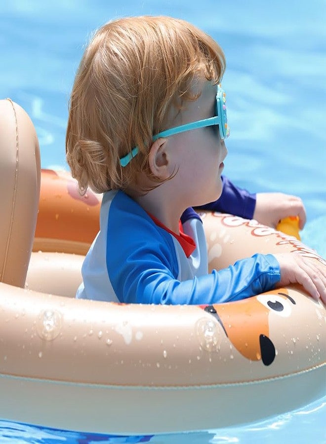 Swimbobo Inflatable Baby Swimming Float with Safe Seat and Canopy for Age 6-36 Months Toddler (Beige Dog) - Image 3