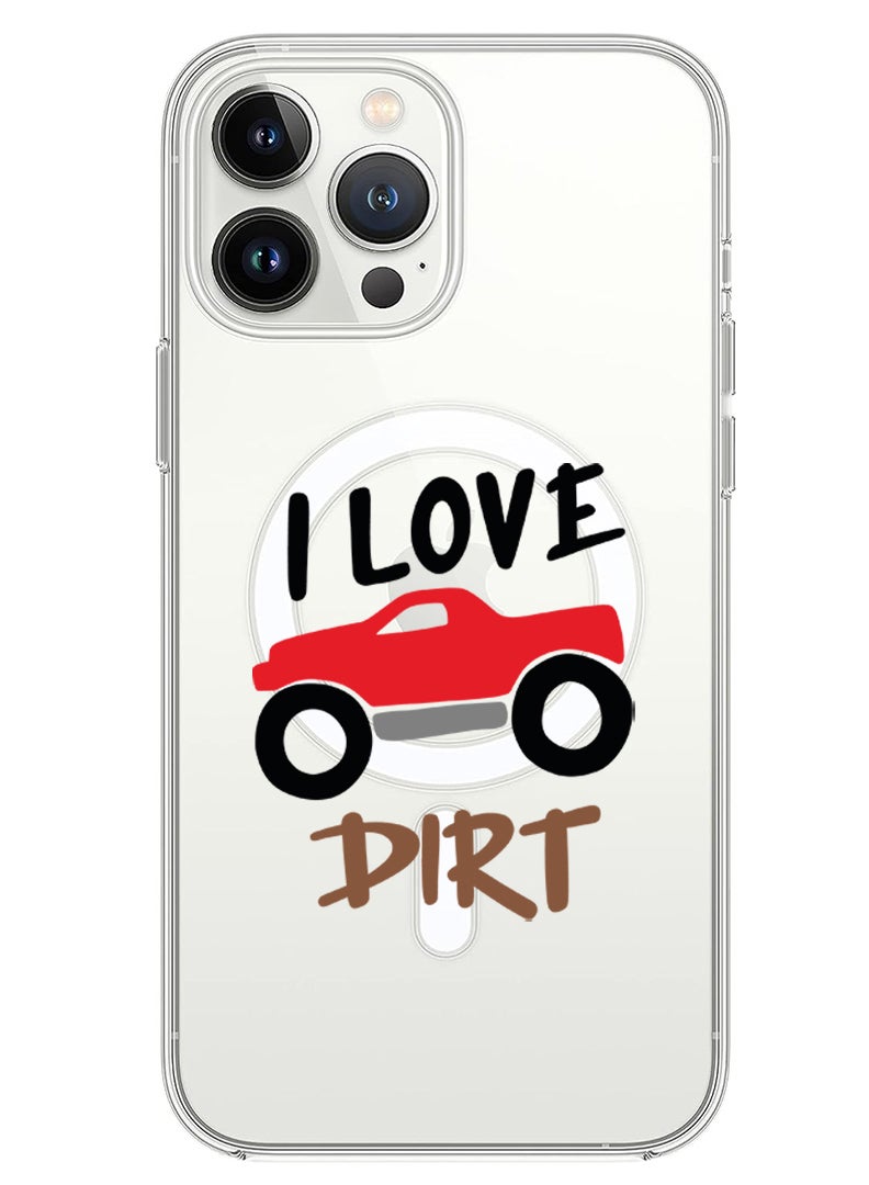 Theodor Magnetic Case for iPhone 14 Pro 6.1-inch Compatible with MagSafe Wireless Charging, Shockproof Phone Bumper Cover I love dirt copy - Image 1