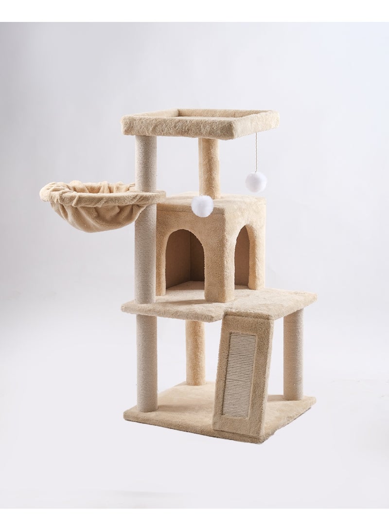 Multi-Level Cat Tree with Condos & Hammocks 95cm - Image 4