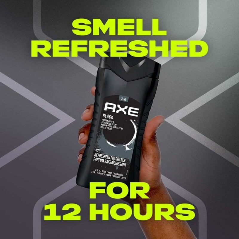 AXE Black- Frozen Pear & Cedarwood Scent 3 in 1 Body wash| Face wash| Hair wash - Image 4