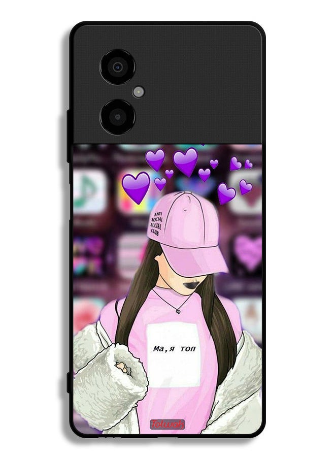 Tolwak Xiaomi Poco M4 5G Protective Case Cover Anti Social Club  - Image 2