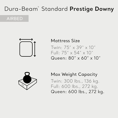 Intex 64109E Dura-Beam Standard Prestige Air Mattress: Fiber-Tech – Queen Size – 10in Bed Height – 600lb Weight Capacity – Pump Sold Separately - Image 4