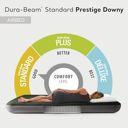 Intex 64109E Dura-Beam Standard Prestige Air Mattress: Fiber-Tech – Queen Size – 10in Bed Height – 600lb Weight Capacity – Pump Sold Separately - Image 2