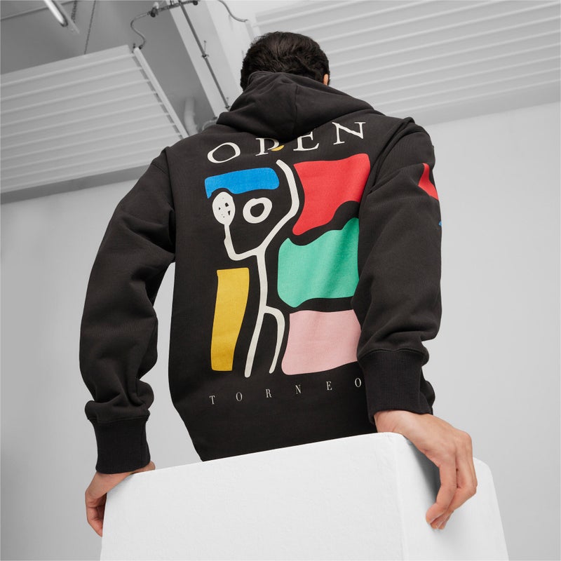 PUMA GRAPHICS TORNEO Mens Black Hoodie - Image 3